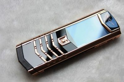 Vertu Singature S Lưng Đá Vàng Hồng (Độ Vỏ) Chính Hãng