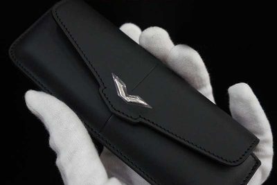 Bao da Vertu Signature S da bê mẫu gài thắt lưng