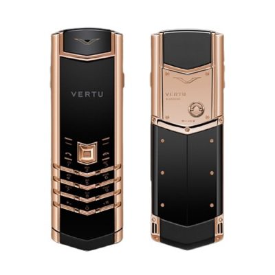 Vertu Singature S Lưng Đá Vàng Hồng (Độ Vỏ) Chính Hãng