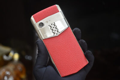 Điện Thoại Vertu Aster P da bê đỏ