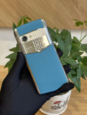 Điện Thoại Vertu Aster P da bê xanh