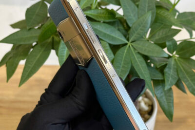 Điện Thoại Vertu Aster P da bê xanh