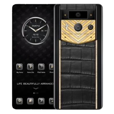 METAVERTU 2nd Generation Luxury Custom Made Gold with Diamonds Alligator Black