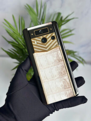 Điện Thoại Vertu Meta 2 Cá Sấu Bạch Tạng Đính Kim