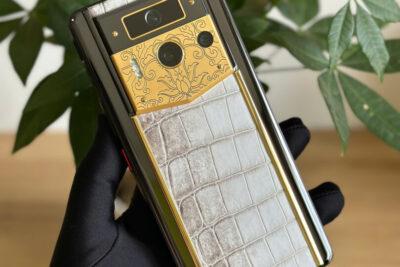 Metavertu 2 Viền gold hoa văn- da cá sấu bạch tạng