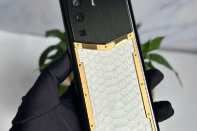 Metavertu1 Viền mix gold  Lưng bọc da rắn trắng 99%