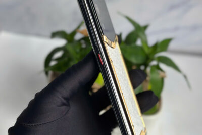 Metavertu1 Viền mix gold  Lưng bọc da rắn trắng 99%